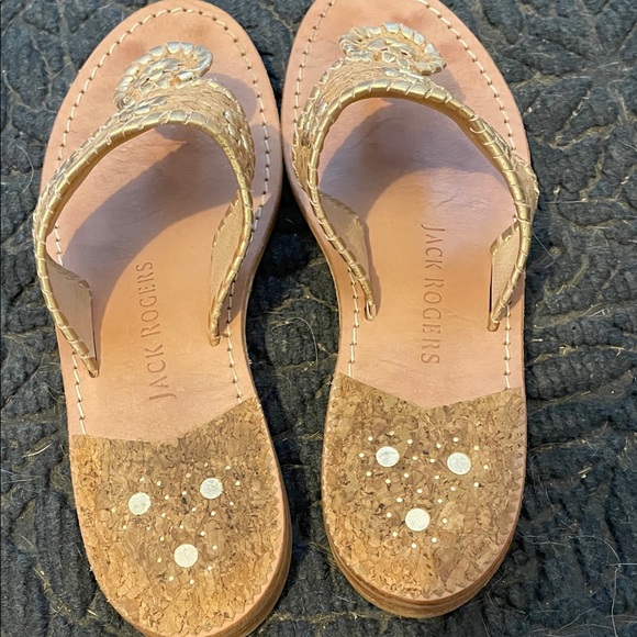 Jack Rogers cork and gold sandals - Picture 2 of 6